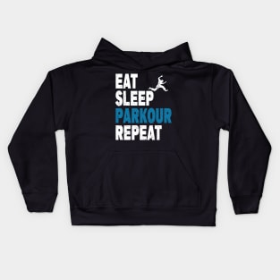 Eat. Sleep. Parkour. Repeat. Parkour Design Kids Hoodie